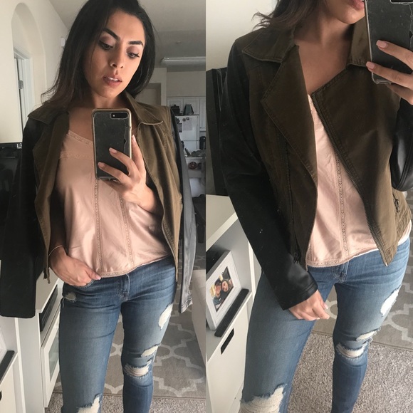Jackets & Blazers - Olive Green & Black Jacket Jackets & Blazers - Olive Green & Black Jacket